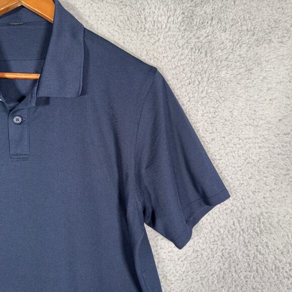 Lululemon Polo Shirt Mens Size Large Blue Performance Athletic Golf Tech - Picture 3 of 10